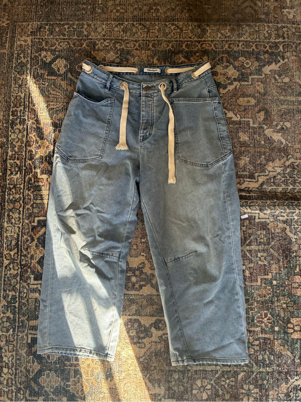 Vigoss Washed Blue Barrel Jeans